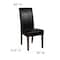 Flash Furniture Black LeatherSoft Parsons Chair with Mahogany Legs QY-A37-9061-BKL-GG - alternate 5