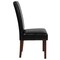 Flash Furniture Black LeatherSoft Parsons Chair with Mahogany Legs QY-A37-9061-BKL-GG - alternate 8