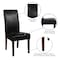 Flash Furniture Black LeatherSoft Parsons Chair with Mahogany Legs QY-A37-9061-BKL-GG - alternate 4