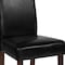 Flash Furniture Black LeatherSoft Parsons Chair with Mahogany Legs QY-A37-9061-BKL-GG - alternate 3