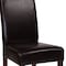 Flash Furniture Brown LeatherSoft Parsons Chair with Mahogany Legs QY-A37-9061-BRNL-GG - alternate 4