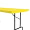 Correll Rectangle Heavy Duty Commerical Plastic Folding Table, 30" W, 60" L, 29" H, Blow Molded Plastic Top R3060-28 - alternate 2