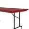 Correll Rectangle Heavy Duty Commerical Plastic Folding Table, 30" W, 72" L, 29" H, Blow Molded Plastic Top R3072-25 - alternate 4