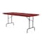 Correll Rectangle Heavy Duty Commerical Plastic Folding Table, 30" W, 72" L, 29" H, Blow Molded Plastic Top R3072-25 - alternate 6