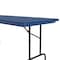 Correll Rectangle Heavy Duty Commerical Plastic Folding Table, 30" W, 72" L, 29" H, Blow Molded Plastic Top R3072-27 - alternate 2