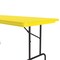 Correll Rectangle Heavy Duty Commerical Plastic Folding Table, 30" W, 72" L, 29" H, Blow Molded Plastic Top R3072-28 - alternate 5