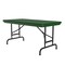 Correll Rectangle Heavy Duty Commerical Adjustable Height Plastic Folding Table, 24" W, 48" L, 22" to 32" H RA2448-29 - alternate 3