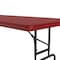Correll Rectangle Heavy Duty Commerical Adjustable Height Plastic Folding Table, 30" W, 60" L, 22" to 32" H RA3060-25 - alternate 5
