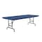 Correll Rectangle Heavy Duty Commerical Adjustable Height Plastic Folding Table, 30" W, 72" L, 22" to 32" H RA3072-27 - alternate 8