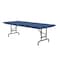 Correll Rectangle Heavy Duty Commerical Adjustable Height Plastic Folding Table, 30" W, 72" L, 22" to 32" H RA3072-27 - alternate 3