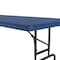 Correll Rectangle Heavy Duty Commerical Adjustable Height Plastic Folding Table, 30" W, 72" L, 22" to 32" H RA3072-27 - alternate 7