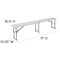 Flash Furniture Plastc Bench, 10.25"Wx71"L, Folding, White RB-1172FH-GG - alternate 3