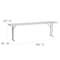 Flash Furniture Rectangle Training Table, Plastic Top, White RB-1896-GG - alternate 7