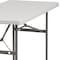 Flash Furniture Rectangle Folding Table, Plastic Top, White RB-2448-GG - alternate 7
