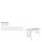 Flash Furniture Rectangle Folding Table, Plastic Top, White RB-3050ADJ-GG - alternate 5