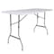 Flash Furniture Rectangle Folding Table, Plastic Top, White RB-3050ADJ-GG - alternate 10