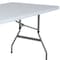 Flash Furniture Rectangle Folding Table, Plastic Top, White RB-3050ADJ-GG - alternate 8