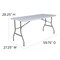 Flash Furniture Rectangle Bi-Fold Granite White Plastic Folding Ta, 27.25" W, 59.75" L, 28.25" H, Plastic Top RB-3060FH-RES-GG - alternate 7