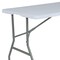 Flash Furniture Rectangle Bi-Fold Granite White Plastic Folding Ta, 27.25" W, 59.75" L, 28.25" H, Plastic Top RB-3060FH-RES-GG - alternate 6