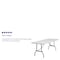 Flash Furniture Rectangle Folding Table, Plastic Top, White RB-3072-GG - alternate 2