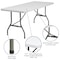 Flash Furniture Rectangle Folding Table, Plastic Top, White RB-3072-GG - alternate 6