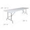 Flash Furniture Rectangle Folding Table, Plastic Top, White RB-3096ADJ-GG - alternate 4
