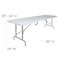 Flash Furniture Rectangle Folding Table, Plastic Top, White RB-3096FH-ADJ-GG - alternate 6