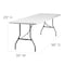 Flash Furniture Rectangle Folding Table, Plastic Top, White RB-3096-GG - alternate 7