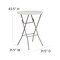 Flash Furniture Round Fold Bar Table, Plastic, Rnd, White, 32", Plastic Top, White RB-32RB-BAR-GW-GG - alternate 6