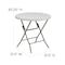 Flash Furniture Round Folding Table, Plastic Top, White RB-32R-GW-GG - alternate 4