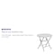 Flash Furniture Round Folding Table, Plastic Top, White RB-32R-GW-GG - alternate 7