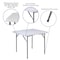 Flash Furniture Square Folding Table, Plastic Top, White RB-3434-GG - alternate 8