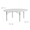 Flash Furniture Round Folding Table, Plastic Top, White RB-72R-GG - alternate 6