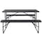 Flash Furniture Rectangle Folding Picnic Table, Black, Metal RB-EBB-1470FD-GG - alternate 4