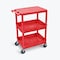 Luxor Tub Cart - Three Shelves -  Top, Tub Middle/Bottom Shelf Cart - All Red RDSTC211RD - alternate 1