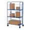 Vestil Blue Foldable/Nestable Roller Container 3 Shelf 990 lb 34 x 18 x 59 ROL-1834-3 - alternate 5