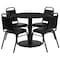 Flash Furniture Round Laminate Table, 36" W, 36" L, 30" H, Laminate, Wood Grain RSRB1001-GG - alternate 2