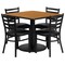Flash Furniture Square Natural Laminate Table, 36" W, 36" L, 30" H, Laminate Top, Wood Grain RSRB1015-GG - alternate 2