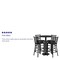 Flash Furniture Round Blk Bar Table, Rnd Base w/Blk Seats, 30", Laminate Top, Wood Grain RSRB1021-GG - alternate 4