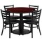 Flash Furniture Round Laminate Table, 36" W, 36" L, 30" H, Laminate Top, Wood Grain RSRB1030-GG - alternate 2