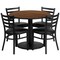 Flash Furniture Round Table Set, 36" W, 36" L, 30" H, Laminate Top, Wood Grain RSRB1032-GG - alternate 2