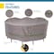 Duck Covers Soteria Grey RainProof Patio Round Table Set Cover, 90"x90" RTR09090 - alternate 9