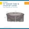 Duck Covers Soteria Grey RainProof Patio Square Table Set Co, 76"x76" RTS07676 - alternate 10