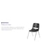 Flash Furniture Stack Chair, Chrome Frame, Black, 14" RUT-14-BK-CHR-GG - alternate 8