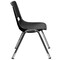 Flash Furniture Stack Chair, Chrome Frame, Black, 14" RUT-14-BK-CHR-GG - alternate 10