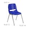 Flash Furniture Stach Chair, Navy w/Chrome Frame, 14"H RUT-14-NVY-CHR-GG - alternate 6