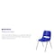 Flash Furniture Stach Chair, Navy w/Chrome Frame, 14"H RUT-14-NVY-CHR-GG - alternate 5