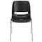 Flash Furniture Stack Chair, Chrome Frame, Black, 16" RUT-16-BK-CHR-GG - alternate 9