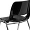Flash Furniture Stack Chair, Chrome Frame, Black, 16" RUT-16-BK-CHR-GG - alternate 10