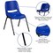 Flash Furniture Stack Chair, Navy w/ Black Frame, 16"H RUT-16-NVY-BLACK-GG - alternate 6